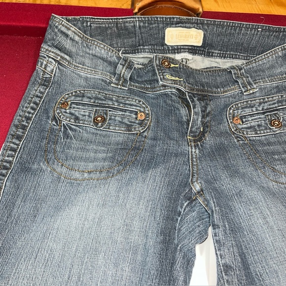 Z Cavaricci Jeans Womens Size 36” Waist Flared Leg Y2K Hipster Stretchy Denim Lg - Picture 14 of 16